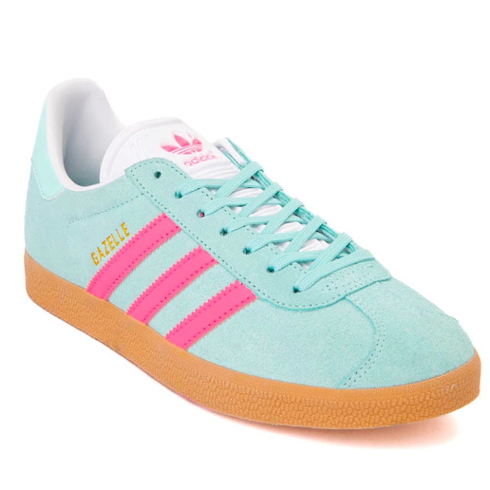 adidas Gazelle Sneakers in Mint and Pink